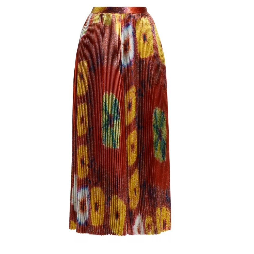 Ulla Johnson Rami Pleated Satin Maxi Skirt